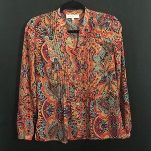 Sheer Paisley Button Up